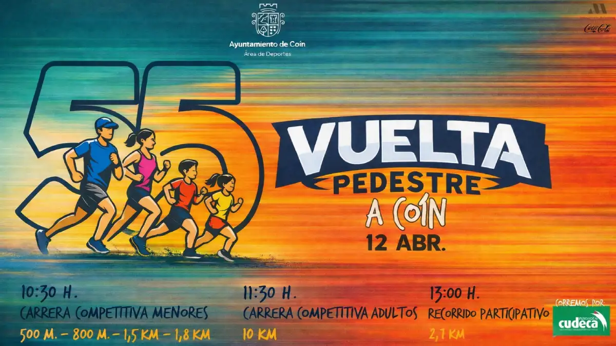 55 Vuelta Pedestre a Coín 2026: el gran día del deporte solidario en el Guadalhorce